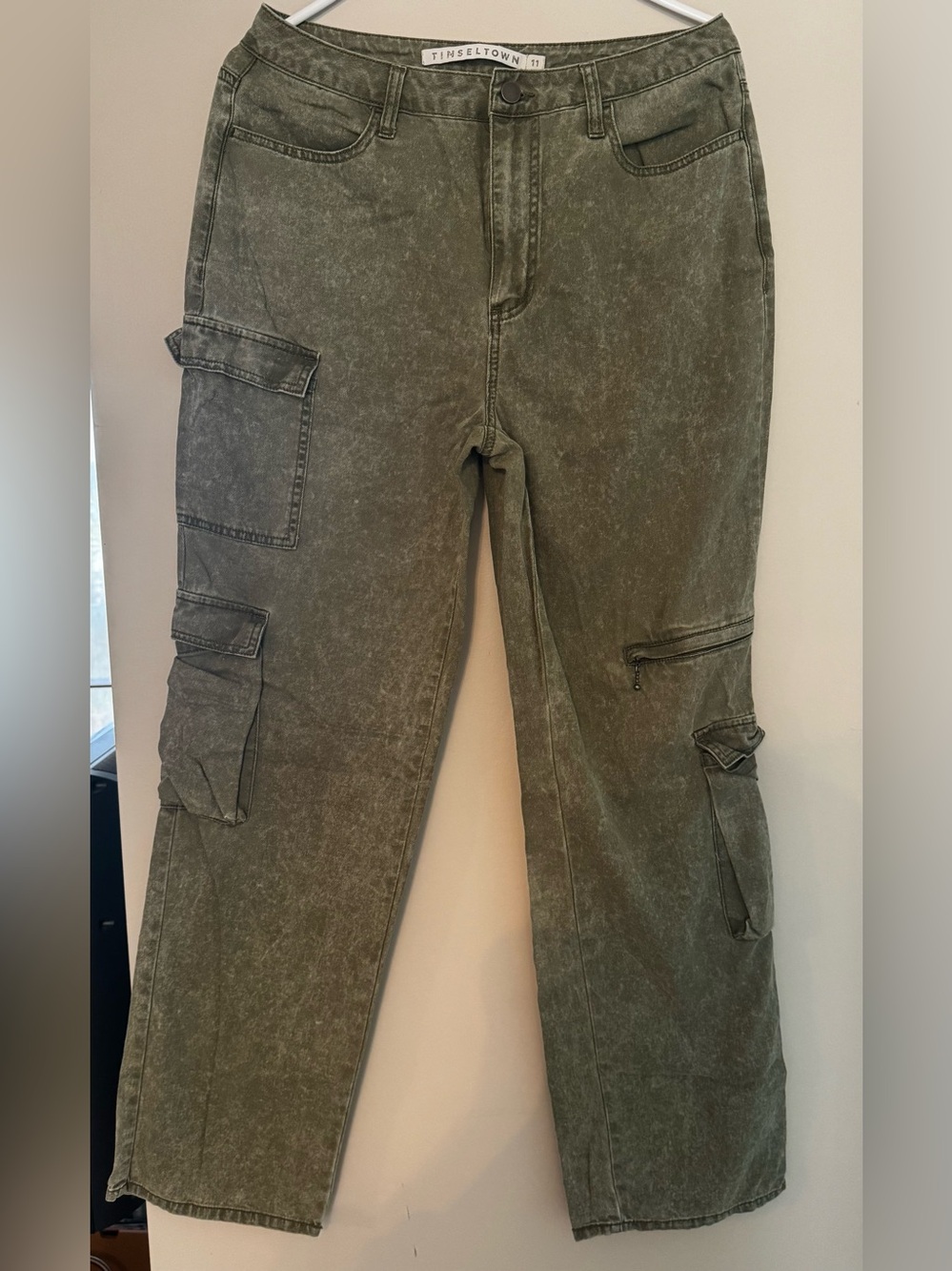 Tinseltown Juniors Olive Green Cargo Pants size 11